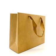 Durable plain kraft paper gift bag packaging bag small