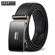JEEP SPIRIT 1941 ESTD Men's leather belt with automatic buckle fashion belt for men