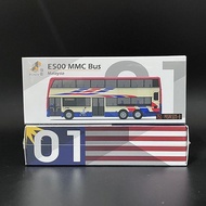 【Fast shipping】singapore bus smrt BUS Toy Diecast car Mercedes Car Model gift children Musical Doubl