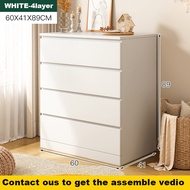 LALA 【NEW】4/5 Layer Chest Drawer ikea Storage Cabinet 4 Laci Drawer Baju Almari Baju Cloth home drawer cabinet Putih White Living room bedroom drawer cabinet 储物柜 柜子