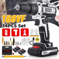 Xtitan 188VF Drill Cordless Set Cordless Drill 36V 18V 12V Keelat Heavy Duty Drill Battery Screwdriverl Bosch