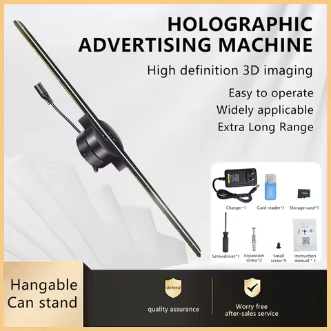 3D Holographic Advertising Machine 3D Imaging Holographic Advertising Projector Support Mobilephone 