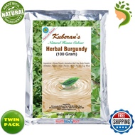 Kuberan's Herbal Burgundy Henna Powder 100g [Twin Pack] 100% Natural