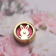 質感金屬香氛口罩釦 - 黃金小兔子【現貨】
