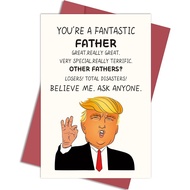 Funny Gift Card for Dad:Trump Humorous Greeting Cards Gifts Ideas Premium Cardboard with Envelop Sto