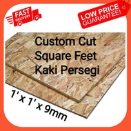 Custom OSB Board 9mm 1' Kaki Persegi / Square Feet