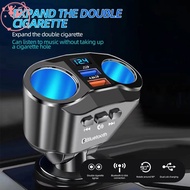 Bluetooth 5.0 FM Transmitter 12V Socket Cigarette Lighter Splitter Power Adapter Dual USB 4.8A Car Charger with Voltage Display yk