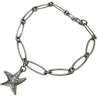 蒂芙尼 (TIFFANY & Co.)/蒂芙尼 (Tiffany) 鑽石 Peretti 手鍊 海星 Pt950 鉑金 14.1克 17.0厘米 女士 [二手]