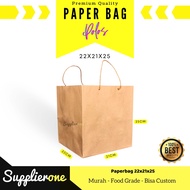 Paper bag Jendela Isi 12 Pcs  / Kantong Kertas coklat / Paper Bag / Tas Makanan / Paper Bag Makanan 