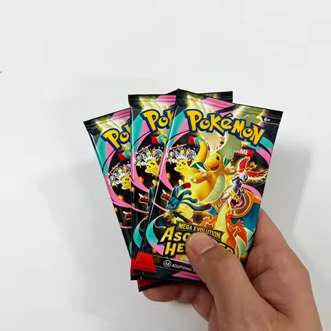 1/9 Packs Available, Pocket Monster Collection Card Set, Card Exchange Bag, Random Card Sealed Colle