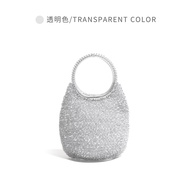 CKKUI Silver Bag 2024 Summer Crossbody Bag Rainbow Series Water Drop One-Shoulder Handbag Water Drop