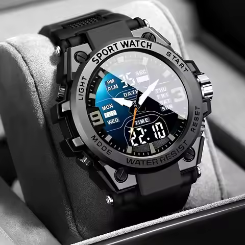 [Men's Digital Chronograph Watch] Multi-sport Chronograph Watch Men's Digital Quartz Watch With Alar