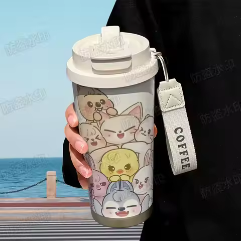 SKZOO Straykids peripheral insulation 316 stainless steel large capacity portable car coffee cup ins