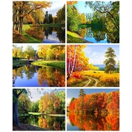 RUOPOTY 60x75cm/50x65cm/40x50cm Frame Picture By Numbers Autumn Wall Art DIY Frame Unique Gift HandP