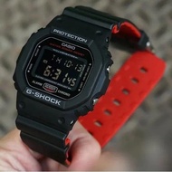 Adapted for G-SHOCK DW-5600BB-1JF black Red fashion Youth sports Watch Resin watch strap Pv579