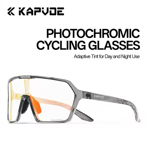 KAPVOE Photochromic Sports Sunglasses for Hiking Cycling Stylish Outdoor Sunglasses Running Driving 