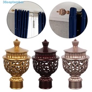 SEPTEMBER Curtain Rod Cap Retro Plastic Hollow Out Decorative Curtain Rod Head