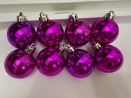 Christmas Ornament Pink Bauble 聖誕樹裝飾亮面粉紅色波波