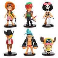 6pcs/set Anime One Piece Figure Action PVC Model Luffy New Action Collectible Decorations Doll Child