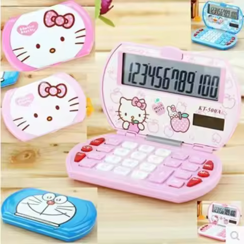 Doraemon Calculator 12-digit Number Multi-functional Flip Cover Portable Practical Calculator Cute C
