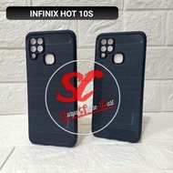 Softcase Infinix Hot 10 - Case Ipaky Carbon Infinix Hot 10s Infinix