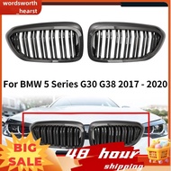 Car Front Kidney Grille Carbon Fiber Style Grill For 5 Series G30 G38 2017 -2020