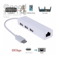 [SG FREE ] USB 2.0/3.0/PD 10Gbps Ethernet Lan Adapter HUB Type C Network Card RJ45 USB-C Usb 3 Port 