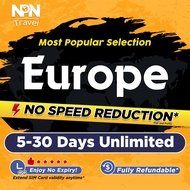 Europe SIM Card Ultra 5-30Days Daily 500MB-3GB Unlimited Data | High Speed Travel EU SIM Card