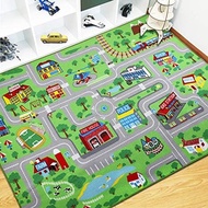 Capslpad Kids Educational Play Rug - 6.6' x 5' Traffic Road Car Mat Learning Play Game Area Rug for 