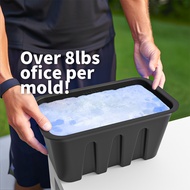 Ice Cube Moulds Extra Large 8lb Ice Box Silicone Folding Ice Maker with Lid Large Super Ice Box