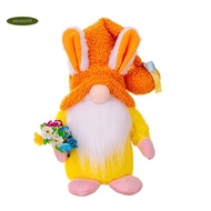 Cute Easter Gnome Gift LED Light Up Gnome Lamp with Hat for Home Orange 1 PCS
