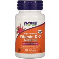 Now Foods, High Potency Vitamin D-3, 125 mcg (5,000 IU), 120 Softgels