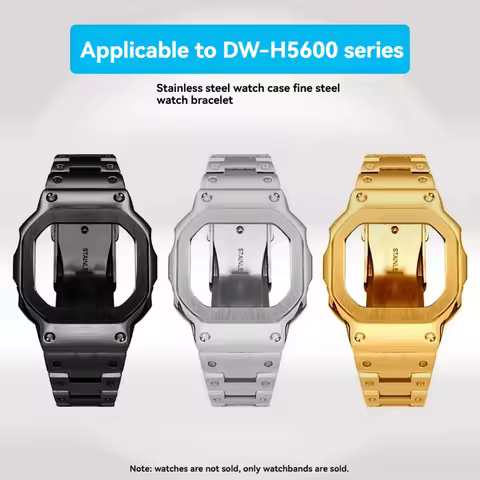 DWH5600 MOD kit For Casio 3516 Small Square DW-H5600 Modified Metal Case Stainless Steel Watch Strap