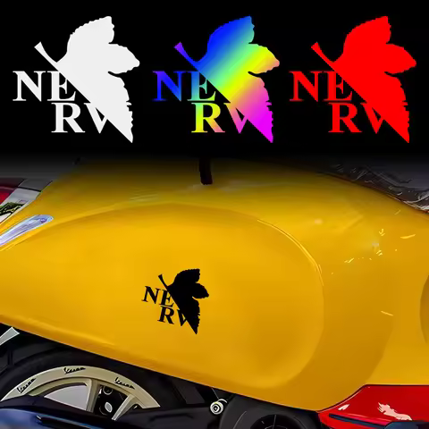 NERV Leaf EVA Anime Motorcycle Sticker Waterproof Vinyl Decal Scooter Fuel Tank Windshield Helmet Fa