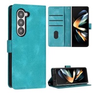 全城熱賣 - 適用於三星 Galaxy Z Fold6 夢幻三角摺疊手機皮套帶斜挎繩（綠色）