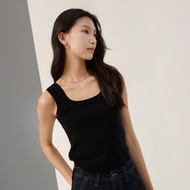 [ERSS] Women's Vest Black Vest All-Match Simple Elegant Classic All-Match Vest Black [K80026]