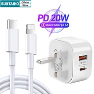 Suntaiho PD 20W Charger Original UK Plug 5A Fast Charging USB-C Type-C to IOS 12 13 14 15 16 for iPh