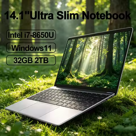 14.1 Inch LENO Ultra Slim Notebook, Intel Core i7 8650U, 32GB+2TB SSD, 1080P HD, Win11 Home & Game L
