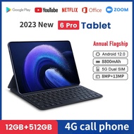 2023 Gobal Version Pad 6 Pro Tablet Android 12 10.1 Inch 12GB 512GB Google Play WPS 5G WIFI Bluetooth Hot tablet