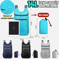 【Aosen】14L Large Capacity Outdoor Lightweight Backpack Foldable Ultralight Travel Bag Sports Daypack