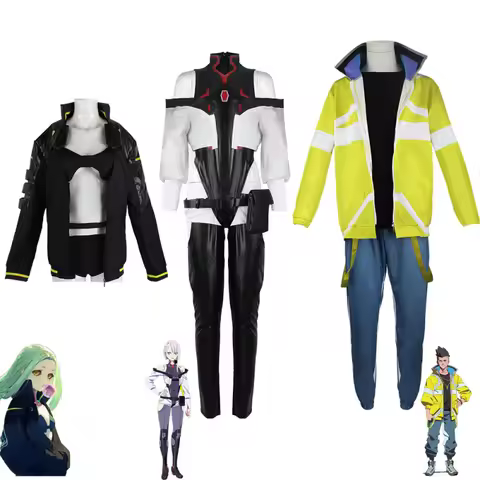 Cyberpunk Edgerunners 2077 Cosplay Costume David Lucy Rebecca Outfit Anime Role Play Clothing for Ha