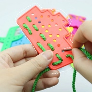 Lacing Toys Montessori Threading Lacing Board Preschool Educational Toys Autism Sensory Toys