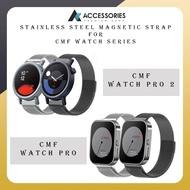 Stainless Steel Magnetic Strap Replacement For CMF Watch Pro 2 | CMF Watch Pro (Smart Watch Accessor