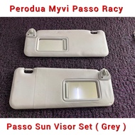 Perodua Myvi Passo Racy Sun Visor With Mirror Set ( Grey ) / Sunvisor