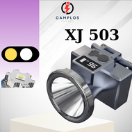 {DFGHE} Đèn pin đội đầu siêu sáng XJ 503 đèn pha ánh sáng trắng/ vàng chiếu xa 500m chóa hợp kim nhô