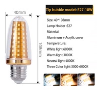 85-265ve27 E14 LED bóng đèn Ngô 18W 20W 24W nến Đèn LED bóng đèn trắng 6500K màu trắng ấm 3000K/3 C