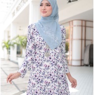 TYARA KURUNG MODEN MURAH PRINTED CORAK BUNGA TRENDY JACQUARD 8D