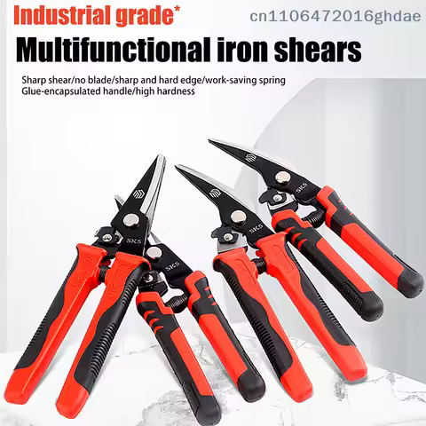 （Summer6）Aviation Scissor Snips Metal Sheet Snip Scissors Industrial Cutter Multipurpose Carpet Cutt