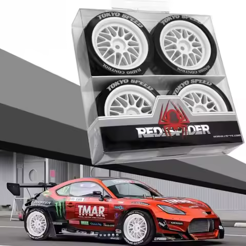 4pcs 65mm Rubber Tire Wheel Tyre 12mm Hex for Tamiya TT01 TT01E TT02 TT02B TA06 XV01 XV02 PTG-2 1/10