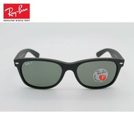 KK RayBan New Wayfarer RB 2132 622 - Black polarized sunglasses with matte blue rim 58 55mm